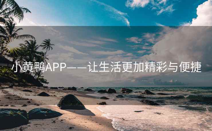 小黄鸭APP——让生活更加精彩与便捷