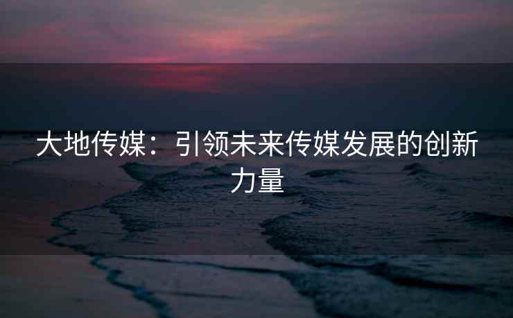 大地传媒：引领未来传媒发展的创新力量